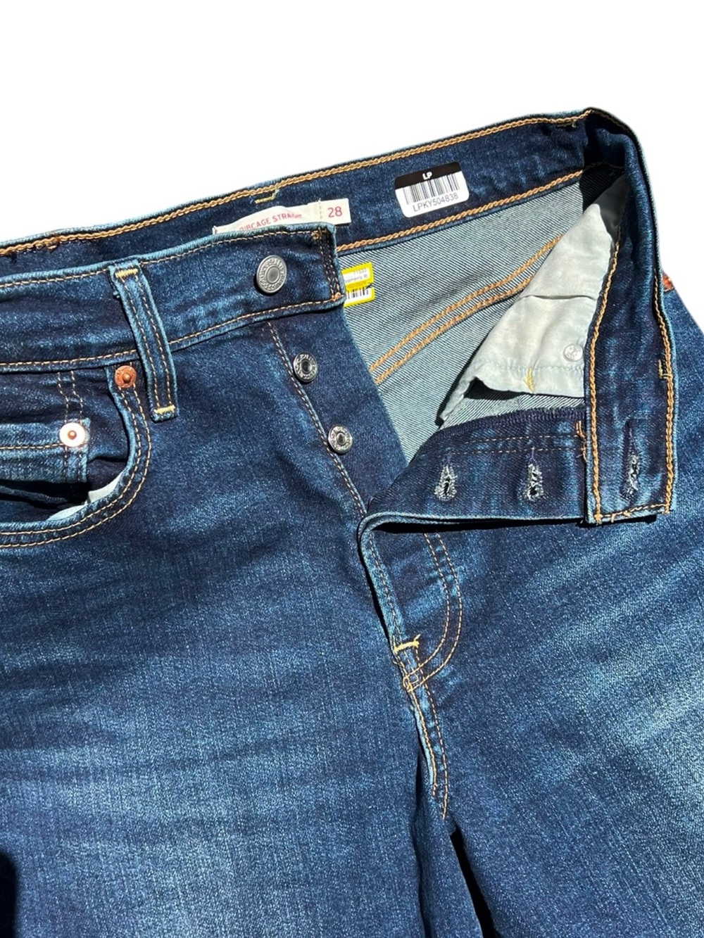 🌻Levi's Ribcage High Waist Straight Leg Jeans  Super Hi-Rise Full Length sz. 28 - Picture 4 of 11
